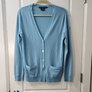 Ralph Lauren Golf Women's Blue Cardigan Cashmere Sweater Medium